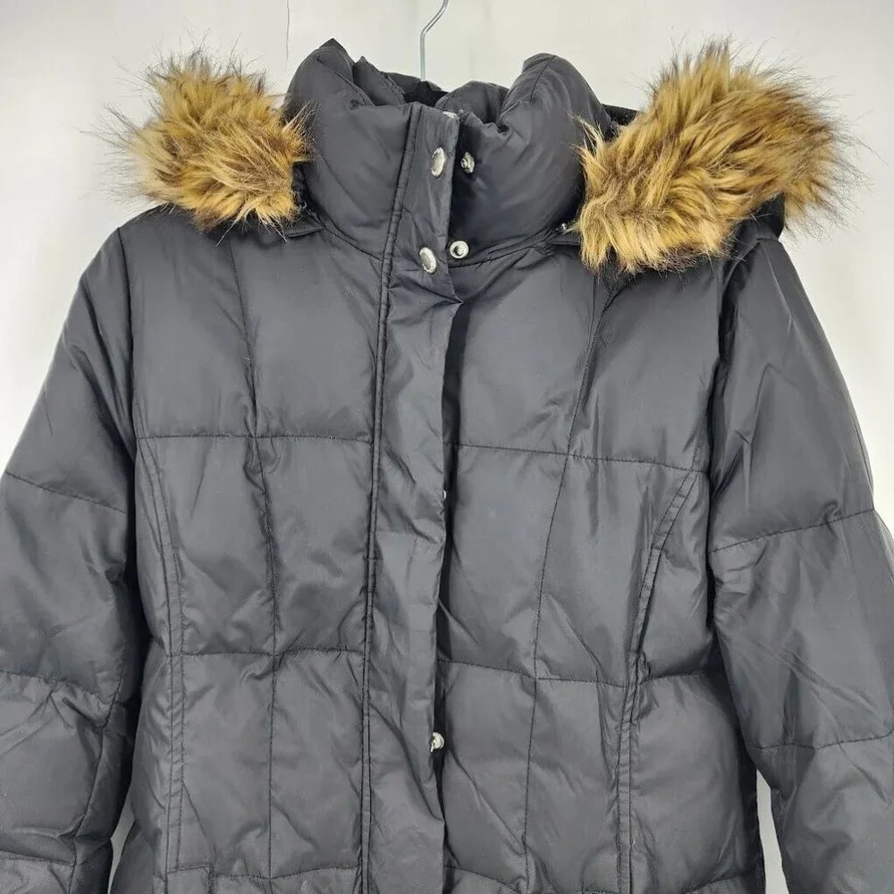 Michael Michael Kors Women's Double‎ Collar Fur Hood Mid Length Puffer Size S - Picture 7 of 15